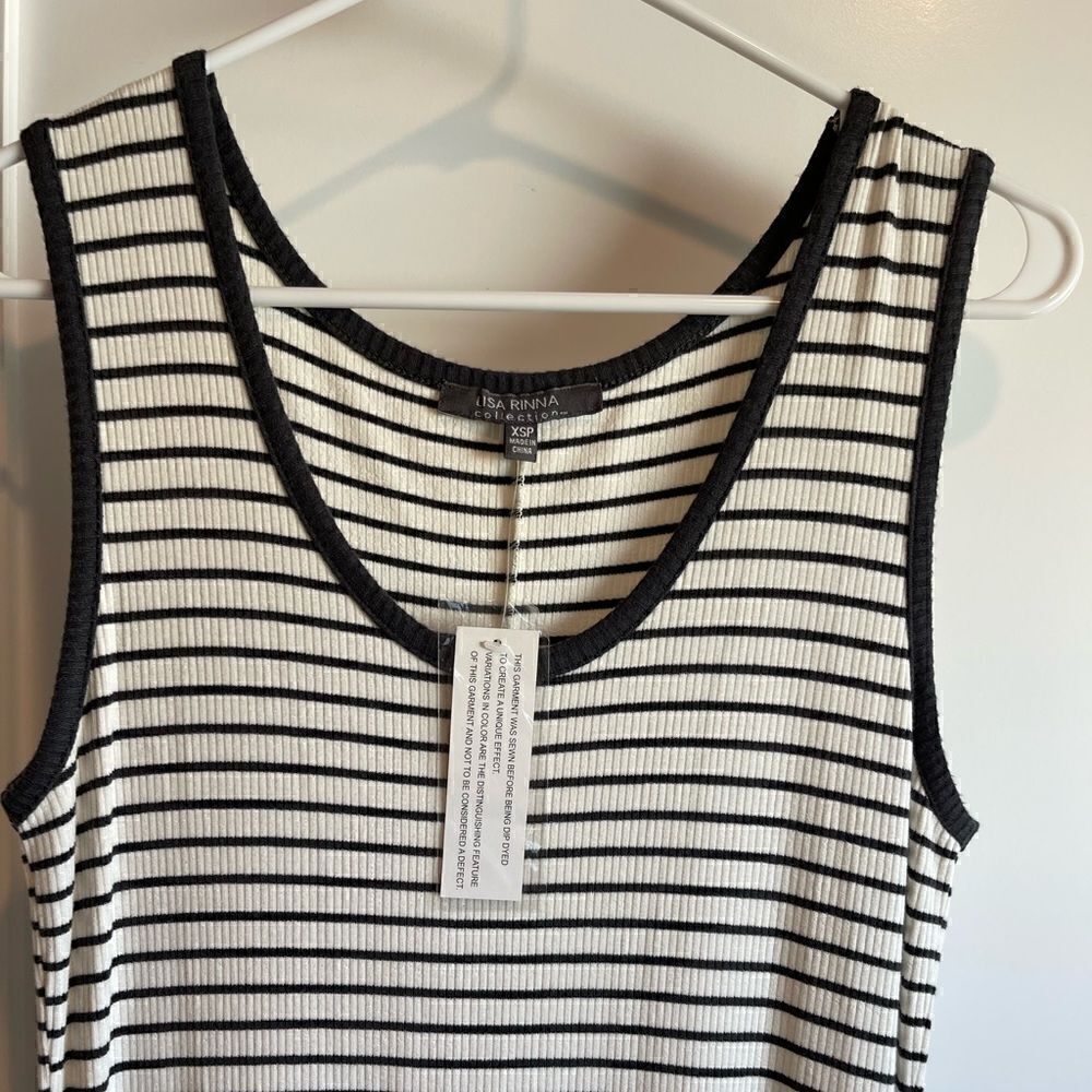 Lisa Rinna Dip Dye Stripes Sleeveless Maxi Dress.Size XSP - Picture 8 of 12